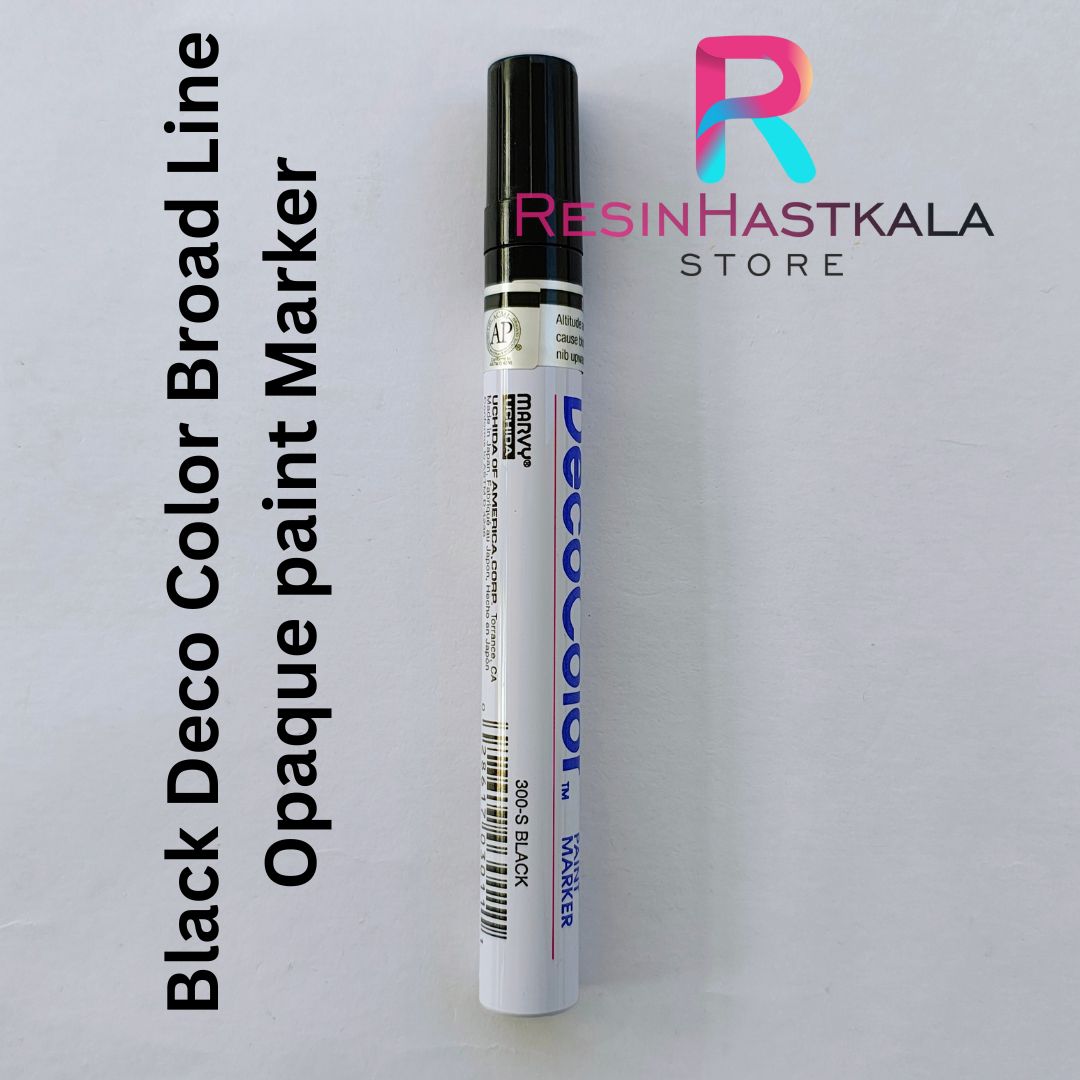 Black Deco Color Broad Line Opaque paint Marker – Resinhastkala Store