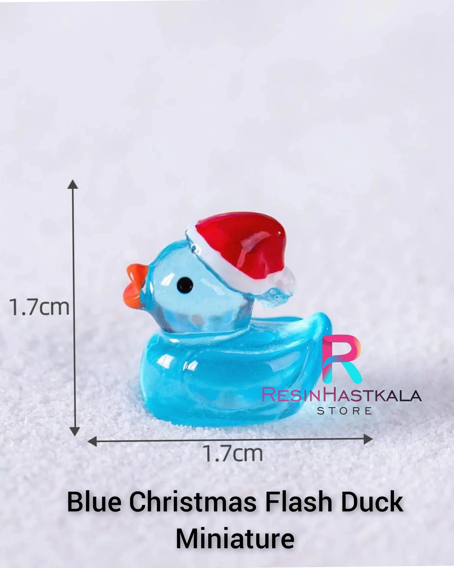 Blue Christmas Flash Duck Miniature