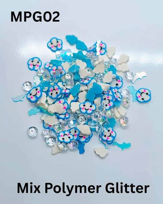 Blue Mix Polymer Glitter (10 Gram) (MPG02)