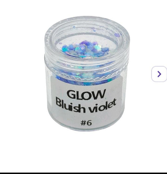 Bluish Violet Shimmer Glow In Dark Glitter