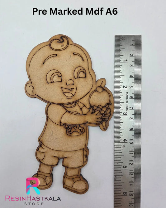 Boy With Ica-Cream Pre Marked Mdf A6