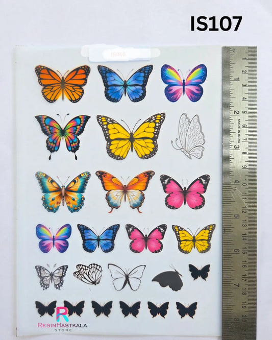 Butterfly Design Insert Sheet – A5 Size (IS107)
