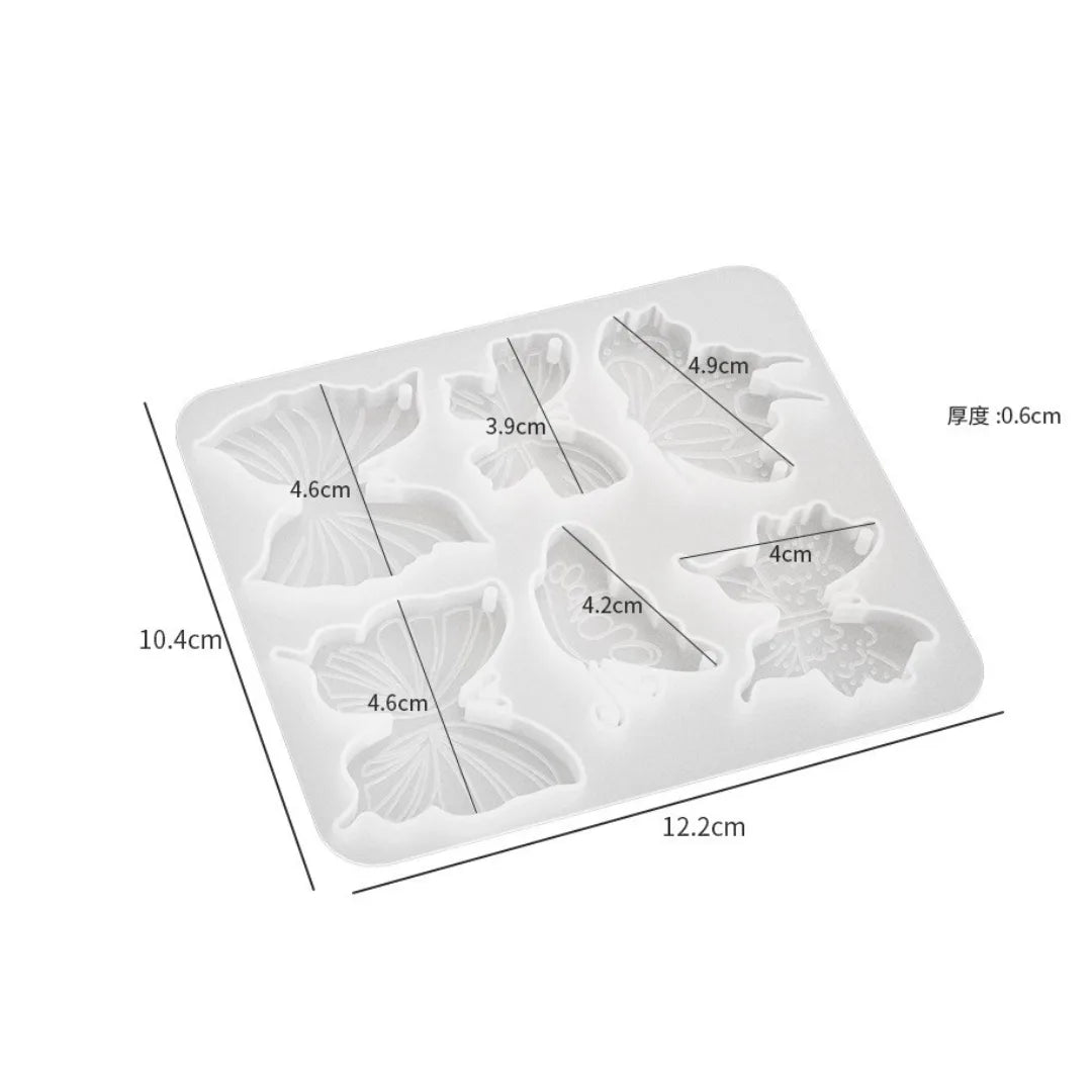 Butterfly Keychain Pendant Mould – B for Resin Keychain & Pendant Making