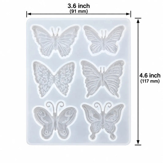 Butterfly Keychain Pendant Mould – B for Resin Keychain & Pendant Making
