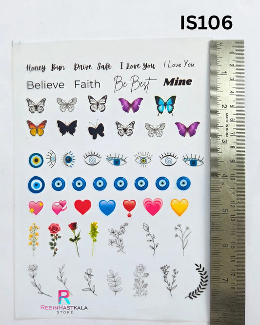 Butterfly & Mix Design Insert Sheet – A5 Size (IS106)