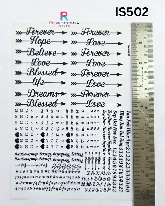 Calendar Insert Sheet – A5 Size (IS502)
