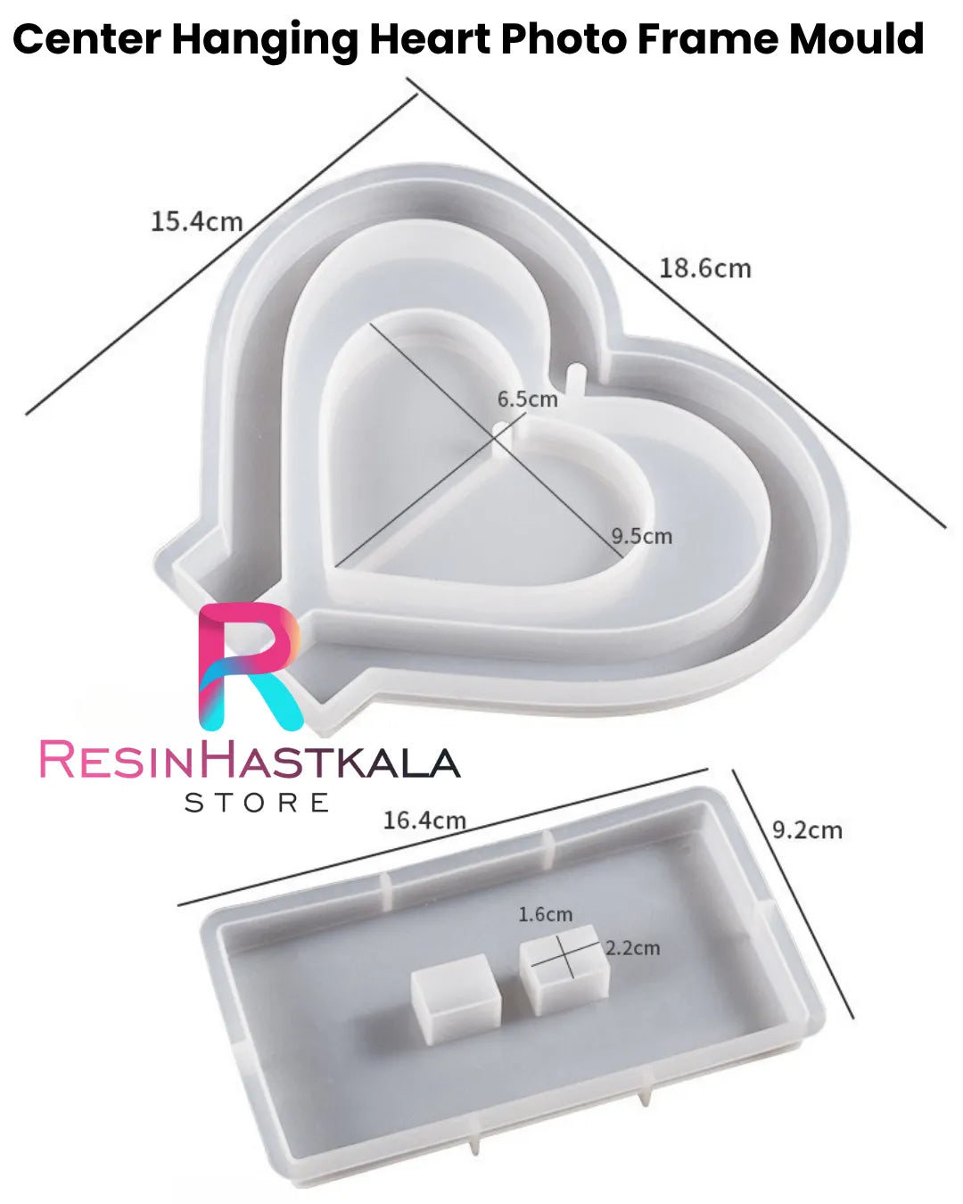 Center Hanging Heart Photo Frame Mould
