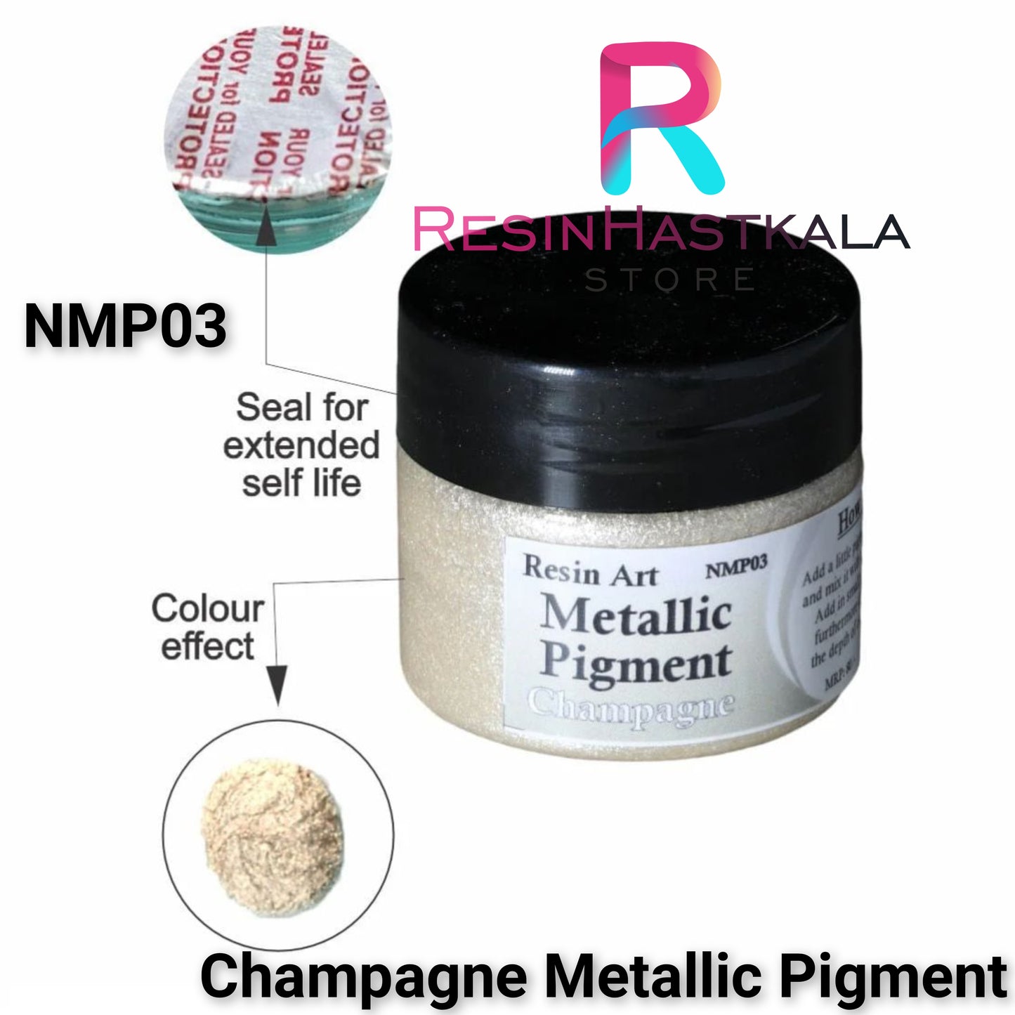 Champagne Metallic Pigment (20 Gram)