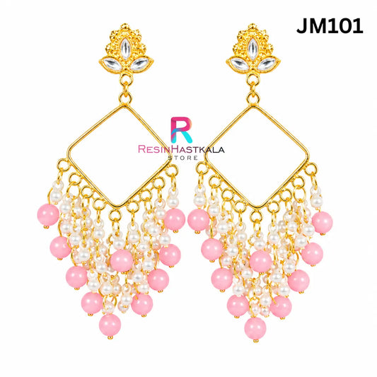 Light Pink Chandbali Earring Bezel / Jhumka Bezel (JM101)