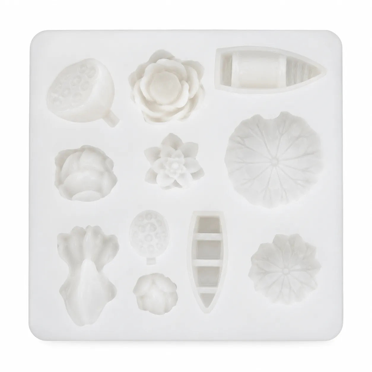11 Cavity Boat , Ocean & Pond Theme Miniature Mould for Resin, Soap & Chocolate