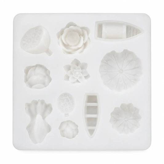 11 Cavity Boat , Ocean & Pond Theme Miniature Mould for Resin, Soap & Chocolate
