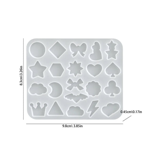 20 Cavity Classic Geometric Earrings Mould for DIY Resin, Jewellery & Earring Making