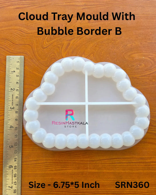 Cloud Tray Mould With Bubble Border B
