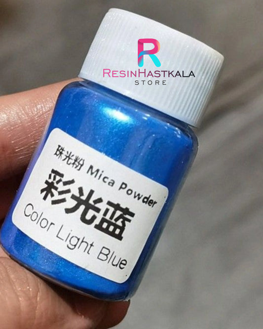 Color Light Blue Mica Powder (10 Gram)