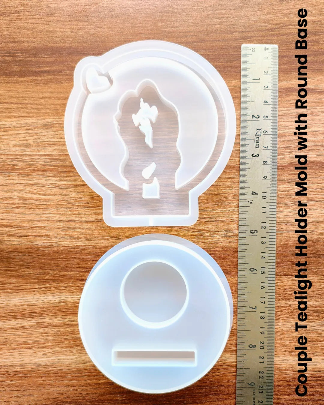 Couple Tealight Holder Mold with Round Base
