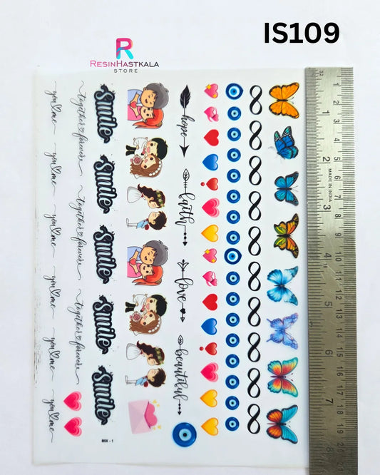 Couple & Butterfly Insert Sheet – A5 Size (IS109)