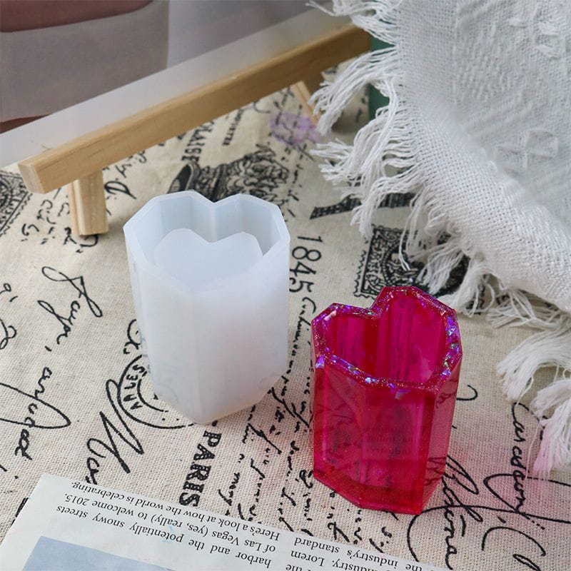Cut Heart Pen Stand & Planter Mould
