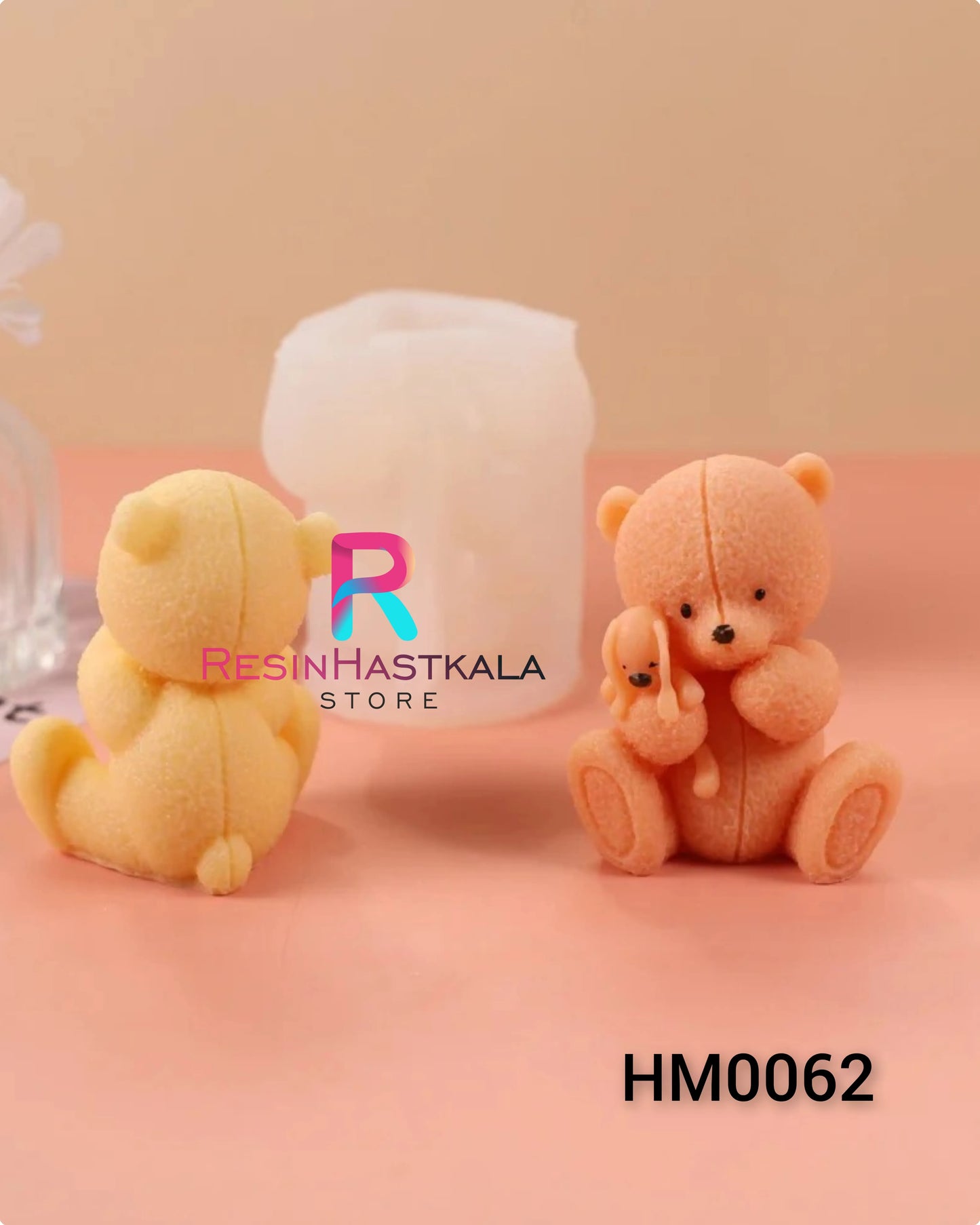 Cute Teddy Bear Candle Handmade Mould (HM0062)