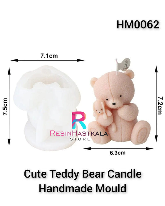 Cute Teddy Bear Candle Handmade Mould (HM0062)