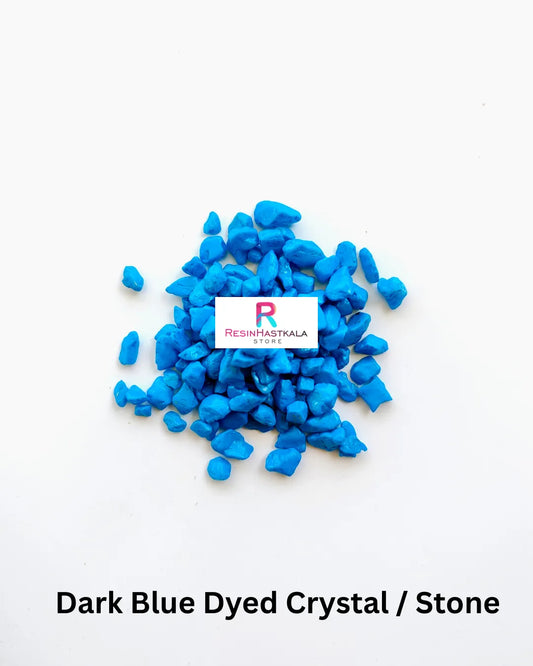 Dark Blue Dyed Crystal Stone