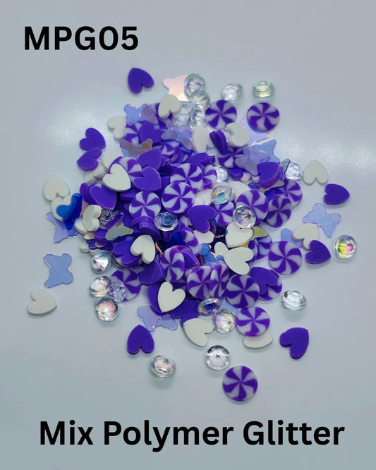 Dark Blue Mix Polymer Glitter (10 Gram) (MPG05)