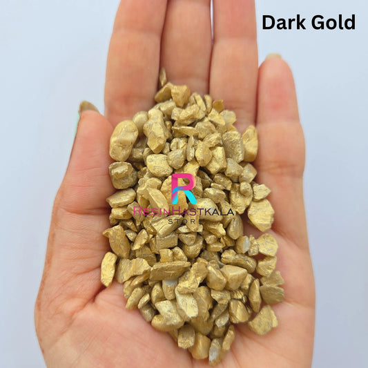 Dark Gold Dyed Crystal Stones (4-6 MM)
