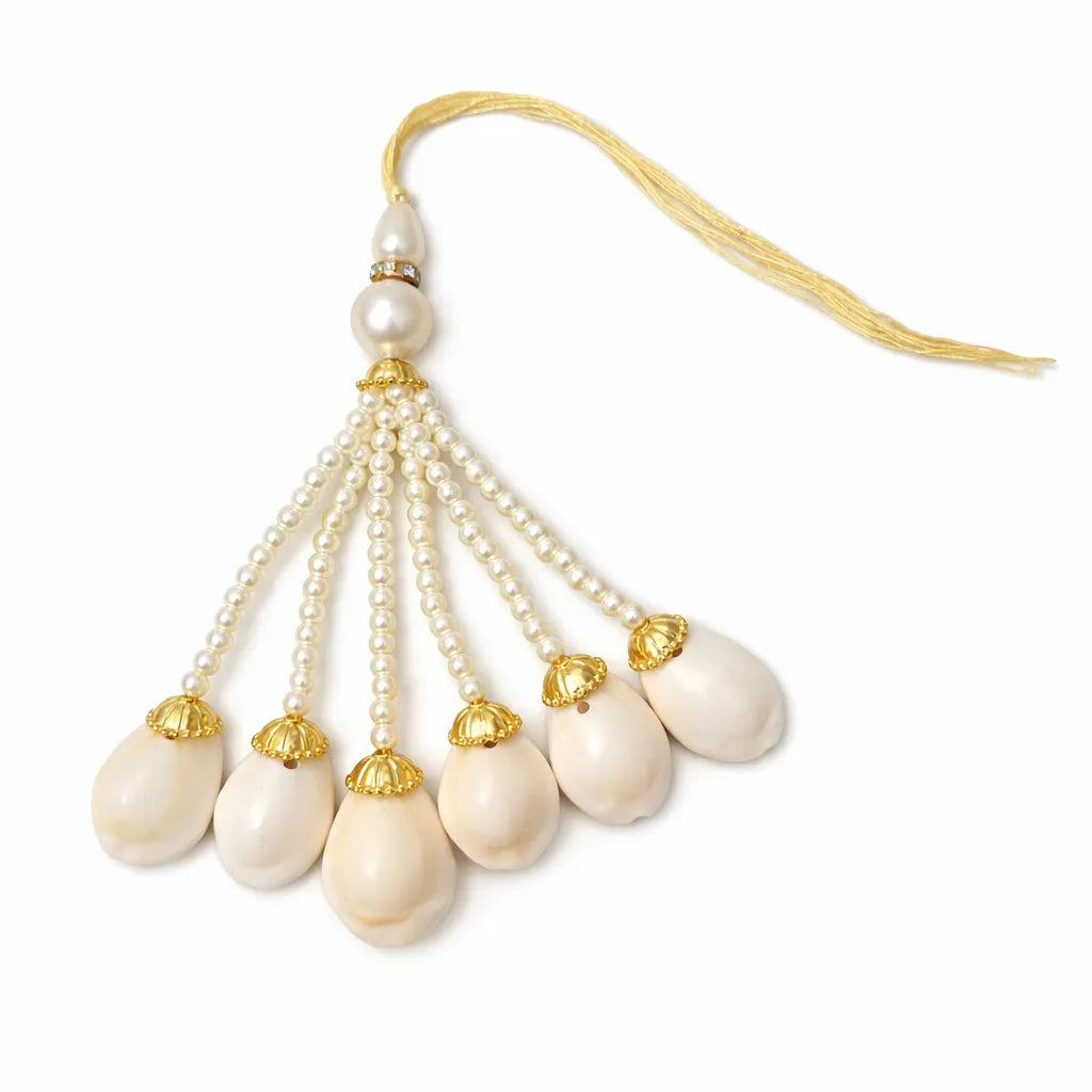 Designer Pearl Latkan with Shell Drops