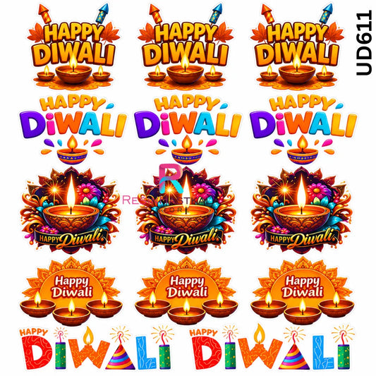 Diwali UV DTF Sticker – A6 Size | UD611