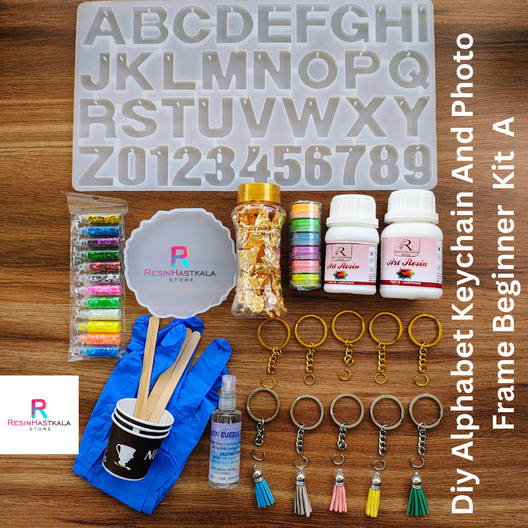 Diy Alphabet Keychain And Photo Frame Beginner Resin Art Kit  A