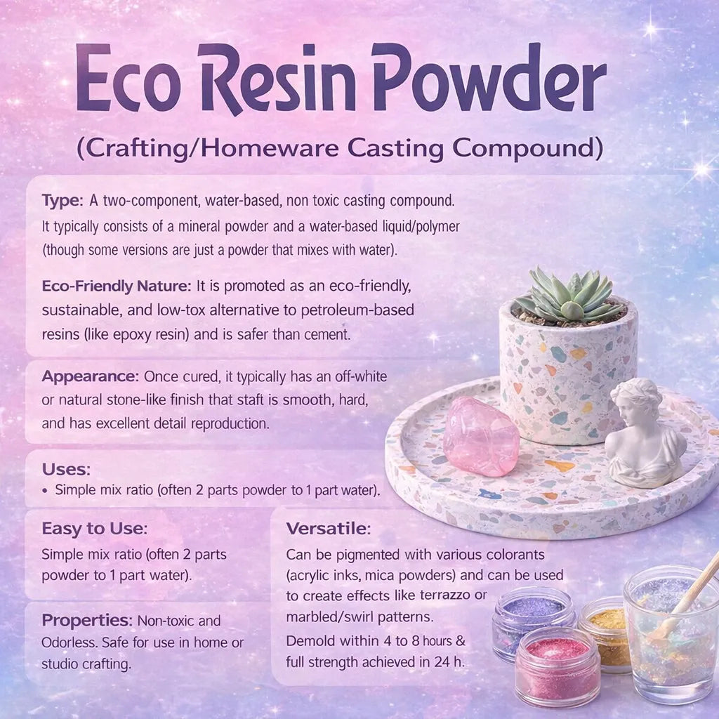 Eco Resin Casting Powder (1 Kg) | Jesmonite Style | Terrazzo & Terra Art Powder