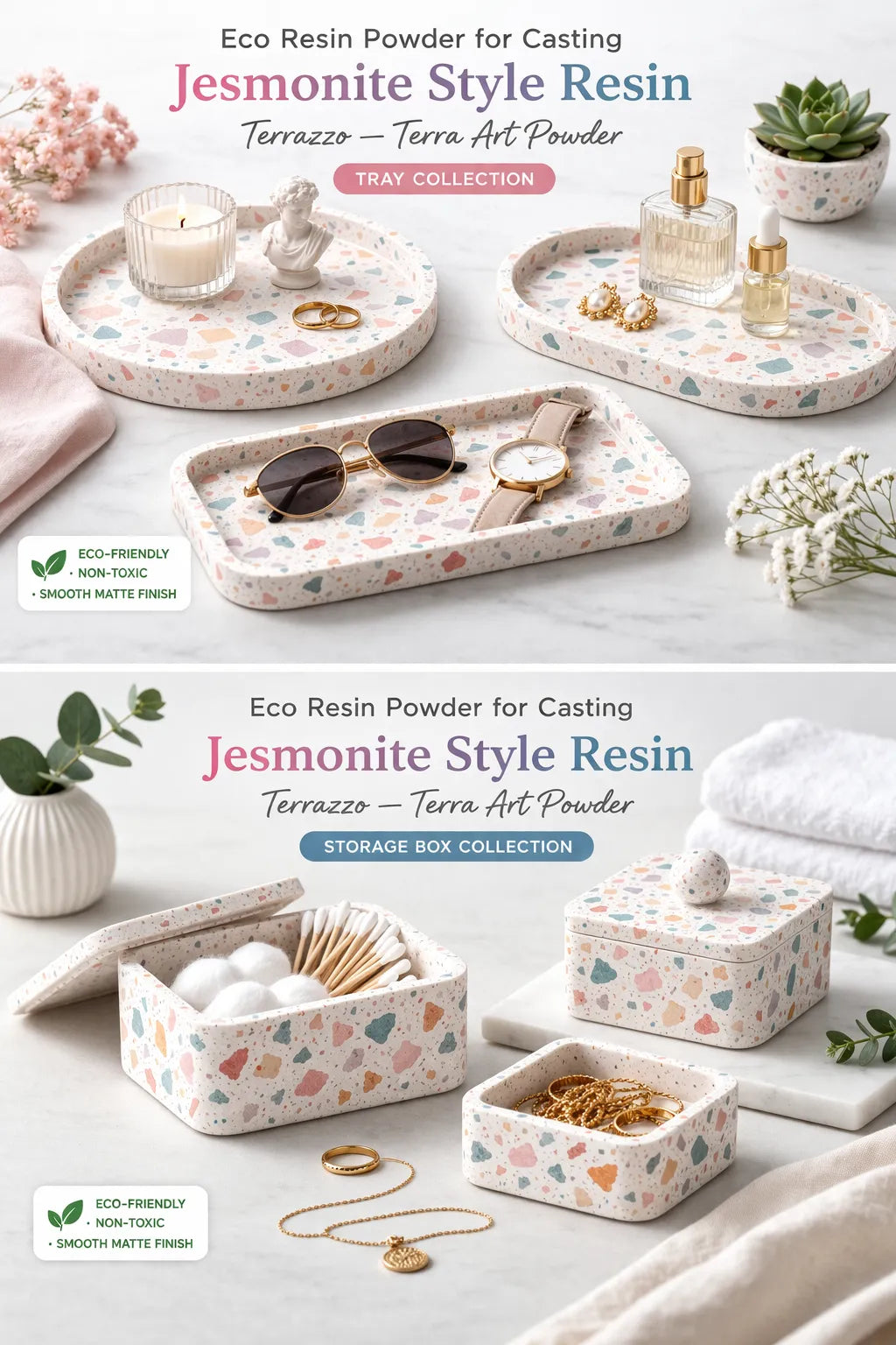 Eco Resin Casting Powder (1 Kg) | Jesmonite Style | Terrazzo & Terra Art Powder
