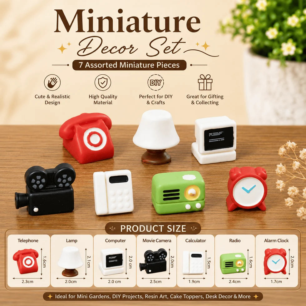 Electronic Home Appliance Miniature – Set of 7