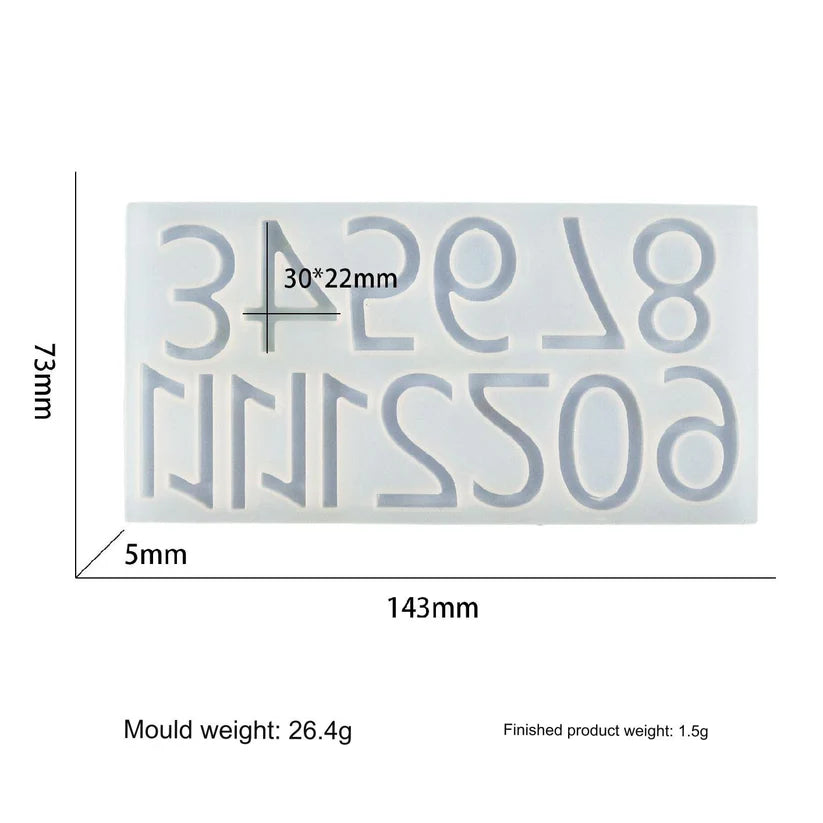 English Number Mould  For Clock Dial