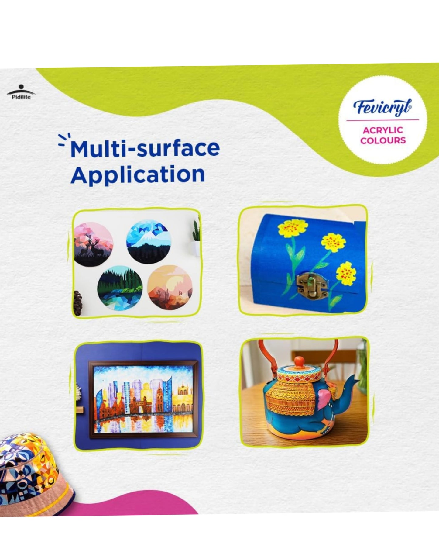 Fevicryl Acrylic Colour Sunflower Set | 10 Colour X 15ml