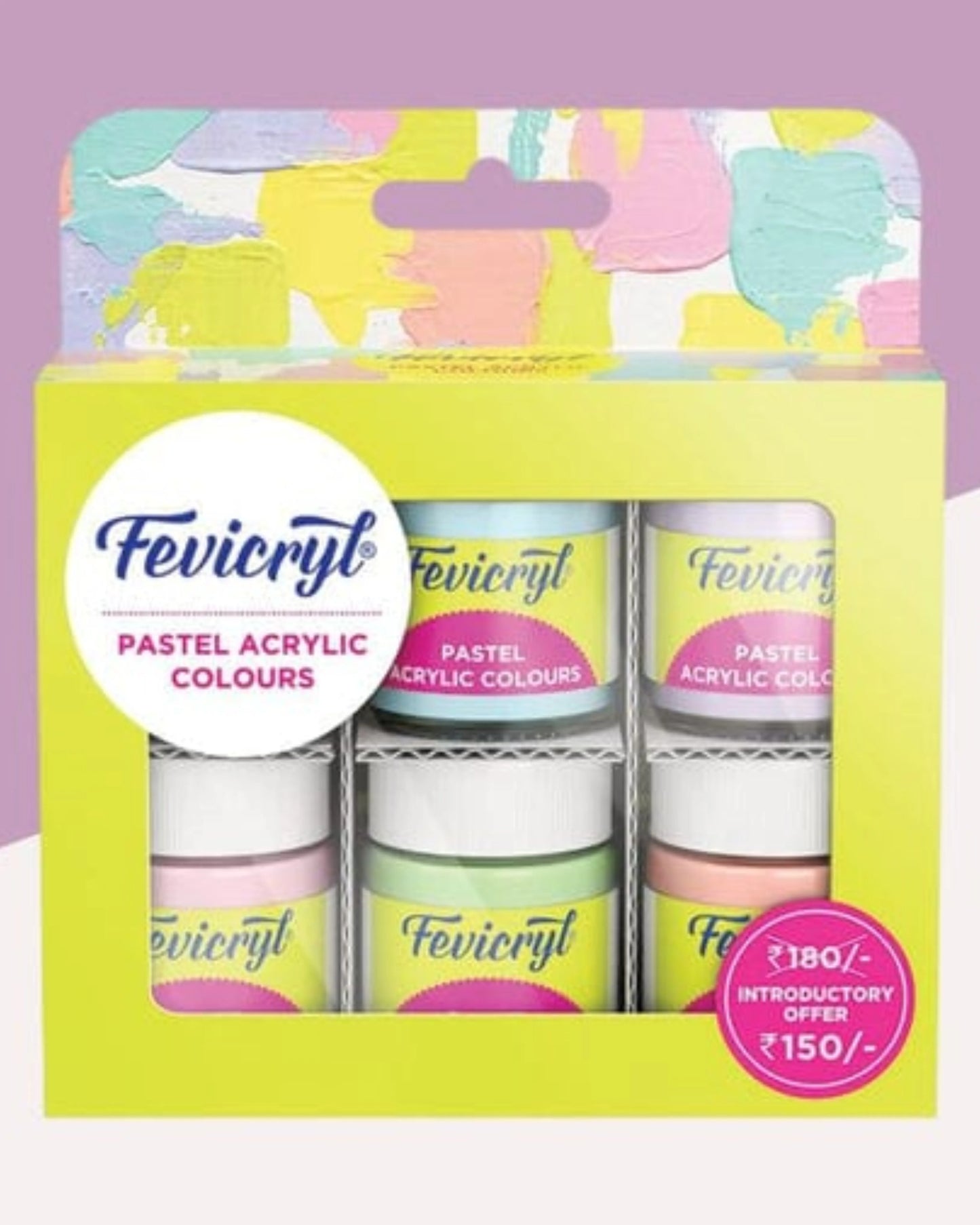 Fevicryl Pastel Acrylic Colours – 6 Serene Shades