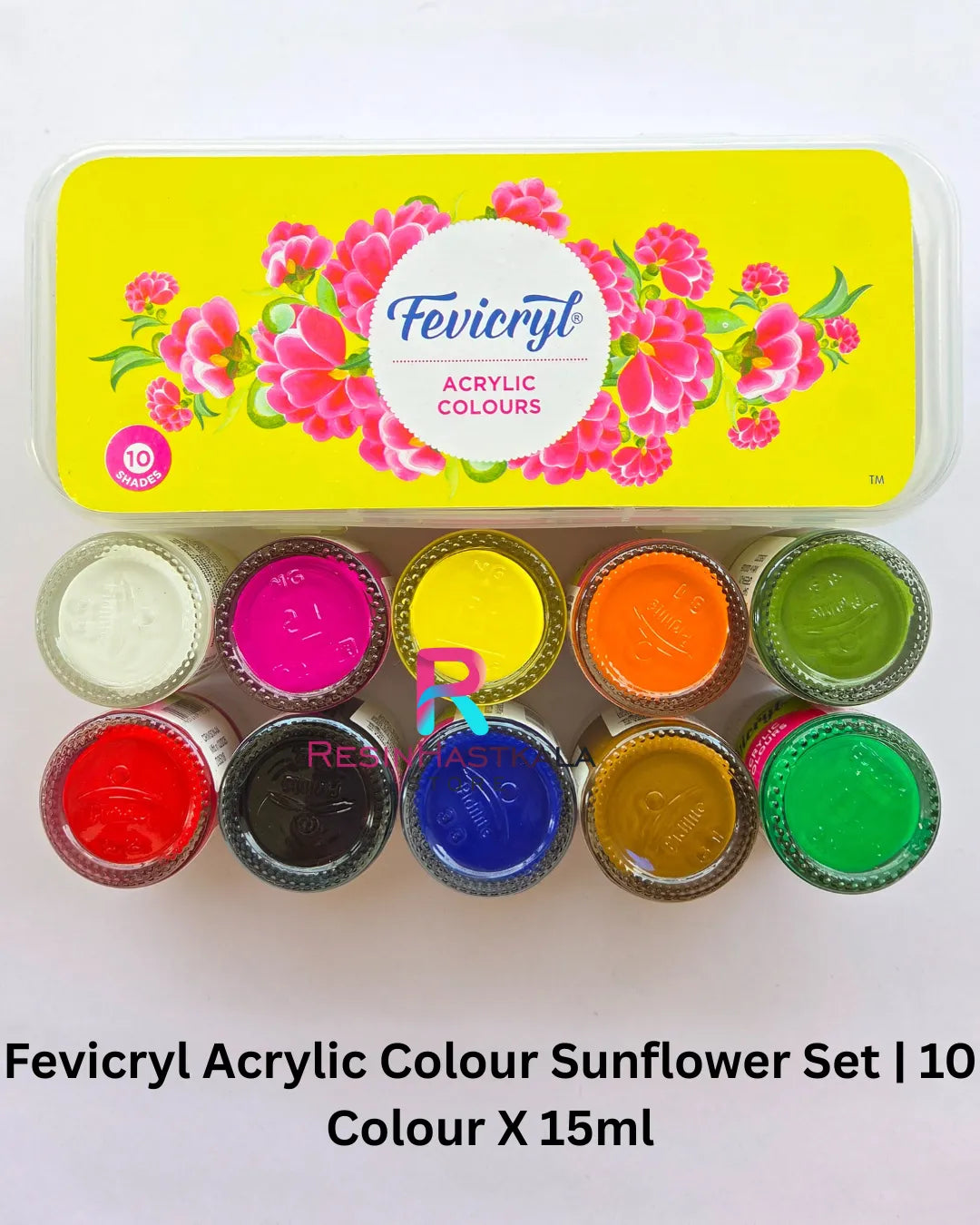 Fevicryl Acrylic Colour Sunflower Set | 10 Colour X 15ml
