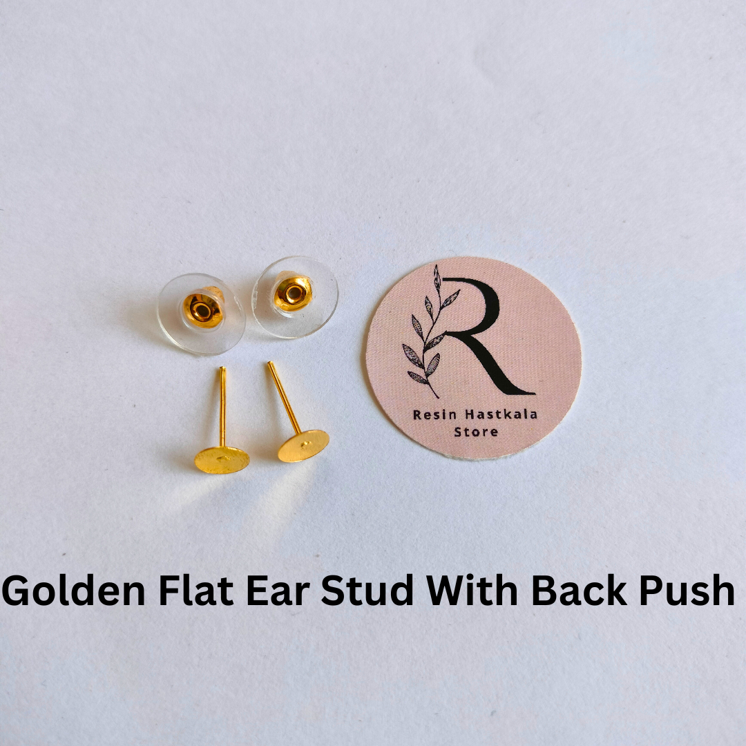 Flat Ear Stud With Back Push (24 Pair)