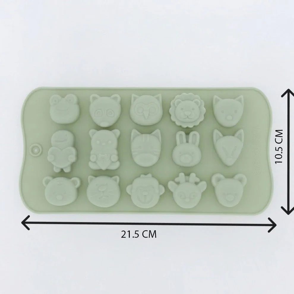 Flexible Animal Shape Silicone Mould Tray for DIY Resin, Concrete Art, Soap, Chocolate, Ice Balls & Cake Making