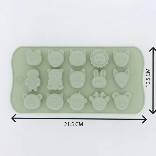 Flexible Animal Shape Silicone Mould Tray for DIY Resin, Concrete Art, Soap, Chocolate, Ice Balls & Cake Making