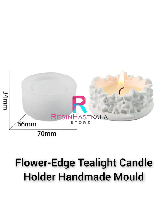 Flower-Edge Tealight Candle Holder Handmade Mould