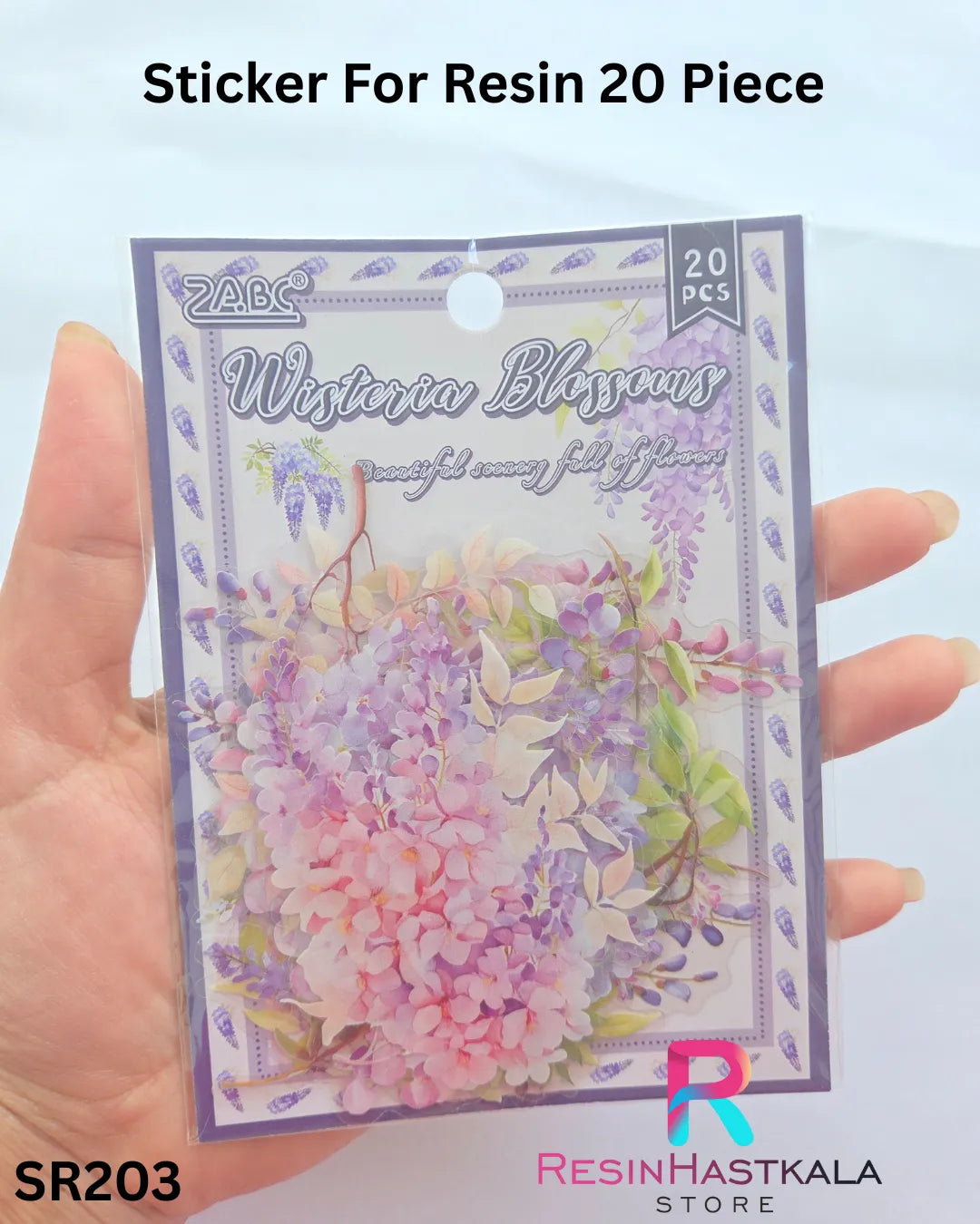 Flower Design Stickers for Resin – 20 Piece Set (SR203)