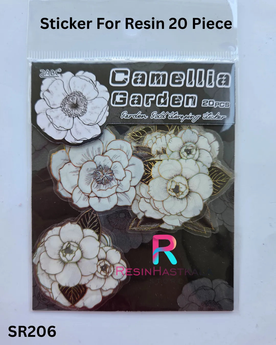 Flower Design Stickers for Resin – 20 Piece Set (SR206)