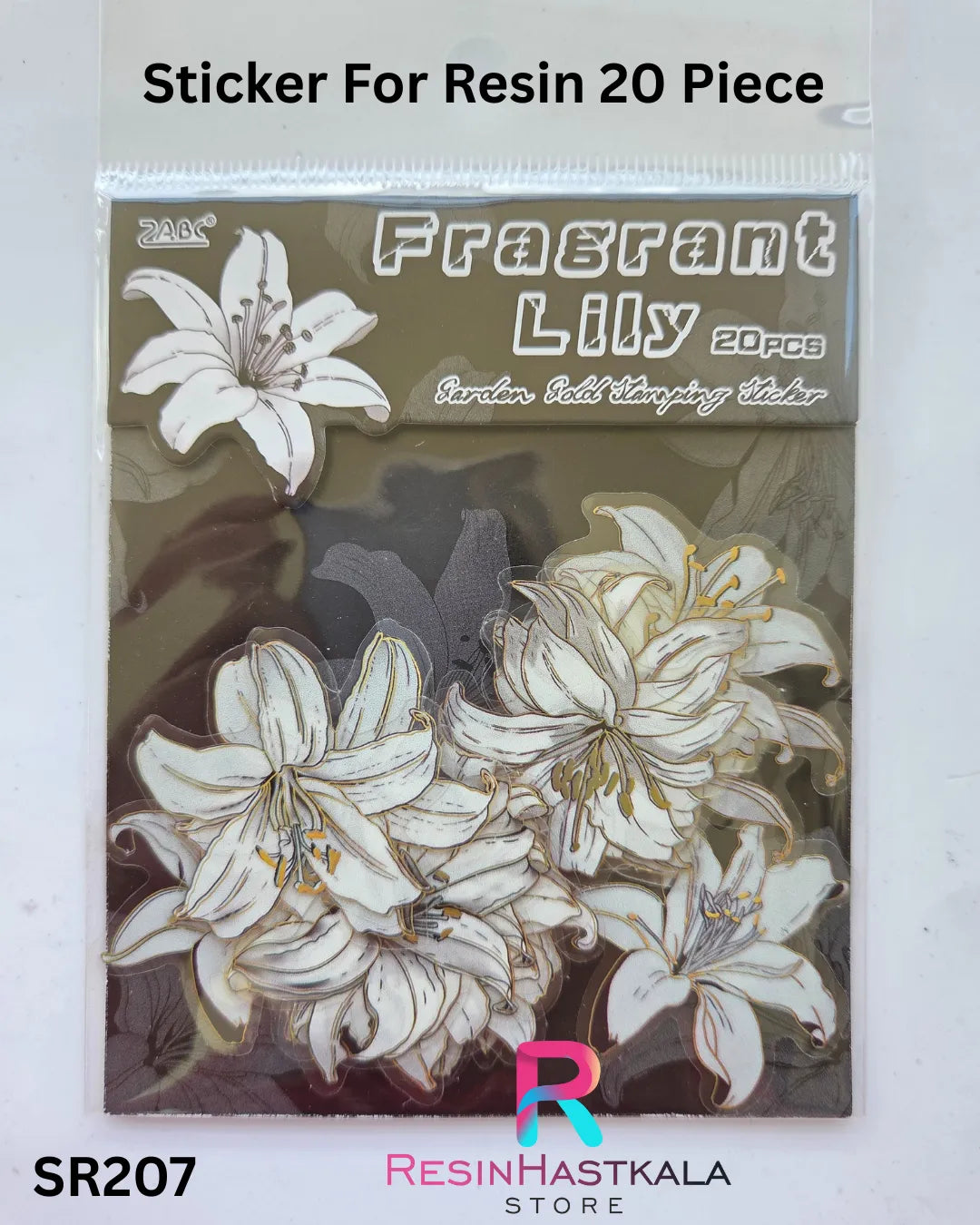 Flower Design Stickers for Resin – 20 Piece Set (SR207)