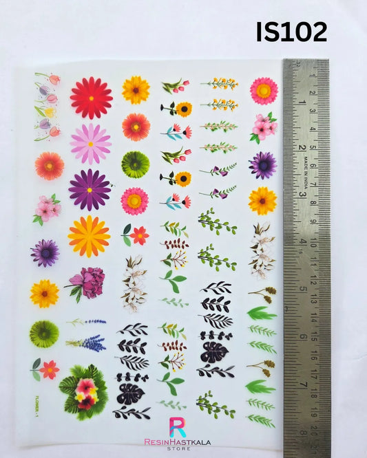 Flower Theme Insert Sheet – A5 Size (IS102)