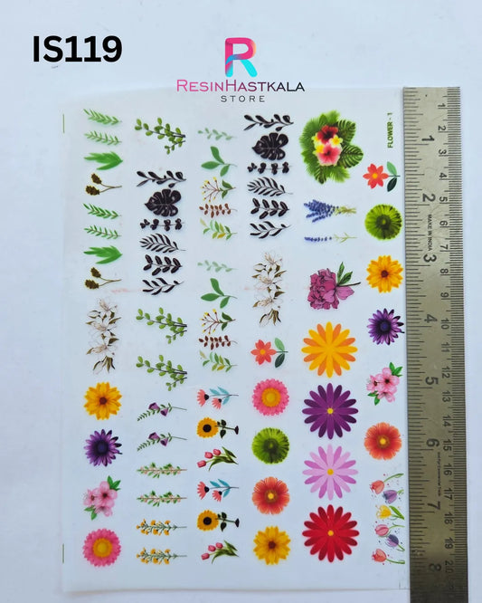 Flower Theme Insert Sheet – A5 Size (IS119)