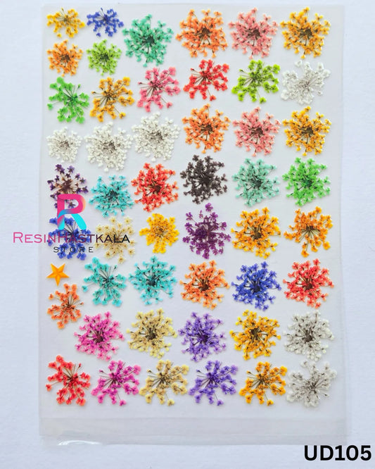 Flower UV DTF Sticker for Resin Art – A6 Size (UD105)