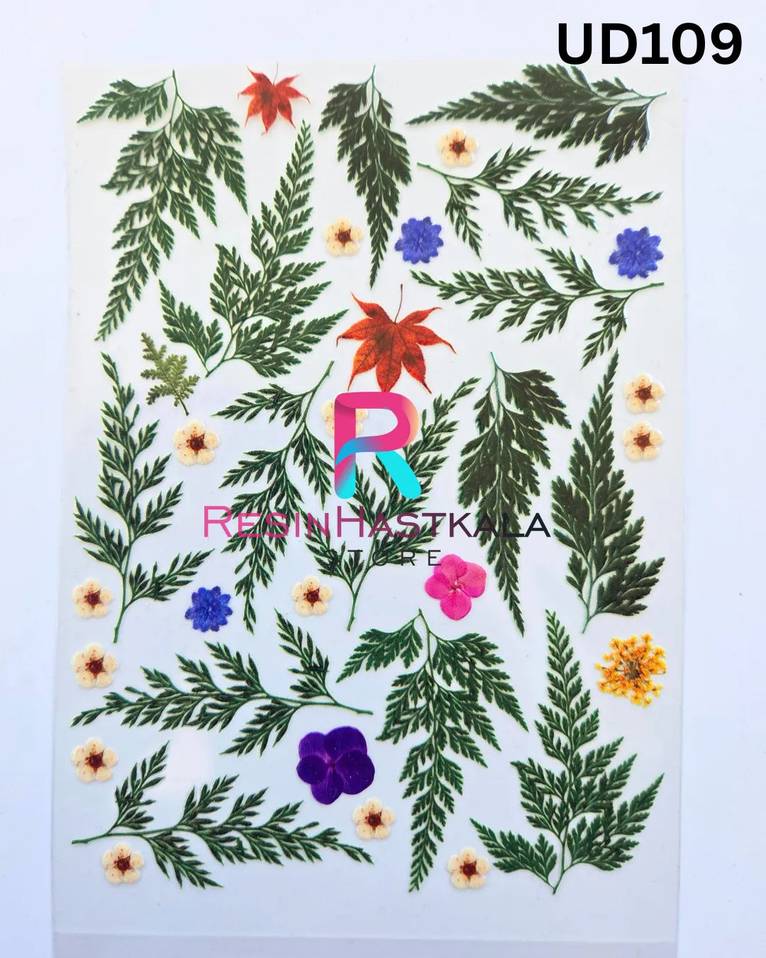 Flower UV DTF Sticker for Resin Art – A6 Size (UD109)