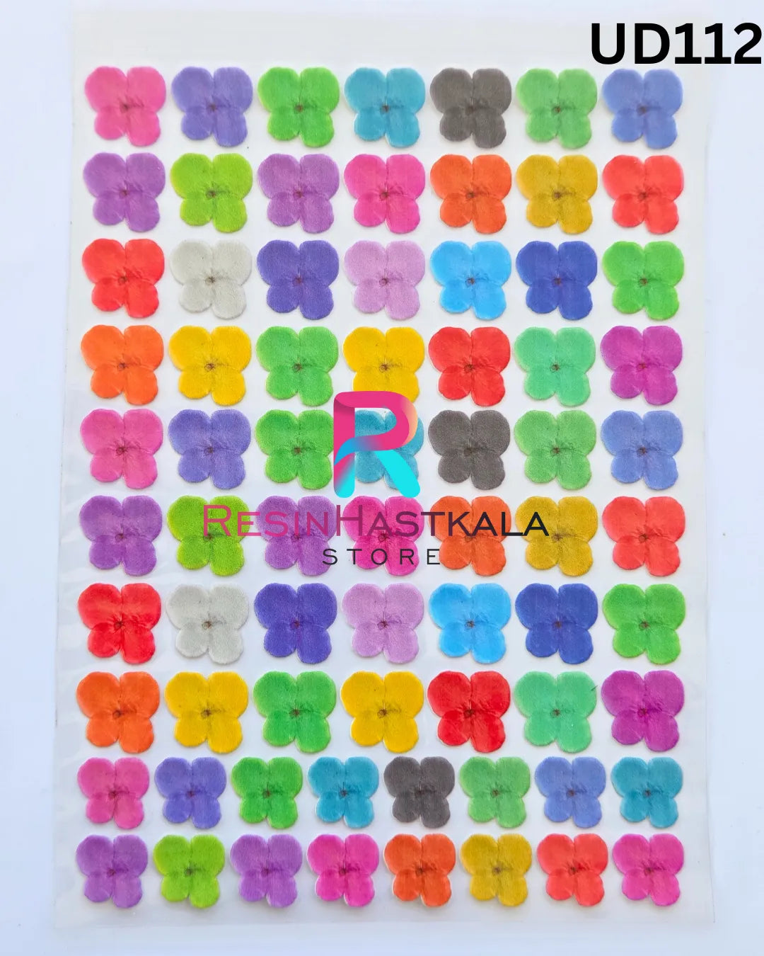 Flower UV DTF Sticker for Resin Art – A6 Size (UD112)