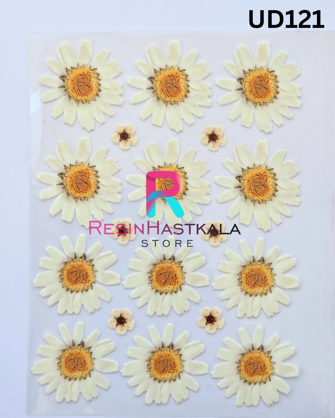 Flower UV DTF Sticker for Resin Art – A6 Size (UD121)