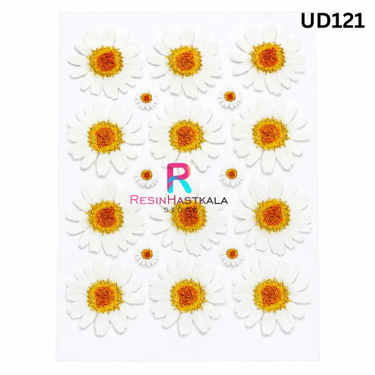 Flower UV DTF Sticker for Resin Art – A6 Size (UD121)